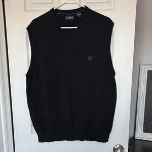 Chaps Men's V-Neck Black Sweater Vest